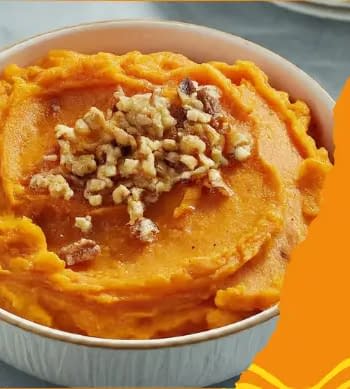 Mashed Sweet Potatoes with Walnuts