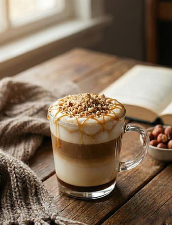Hazelnut Caramel Cream Latte
