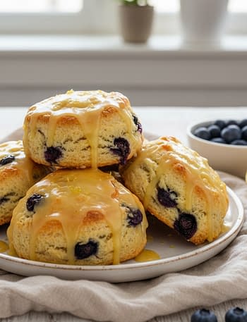 Quick Lemon Blueberry Scones