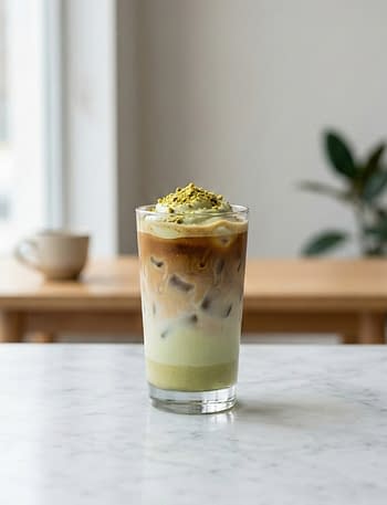 Creamy Pistachio Iced Latte
