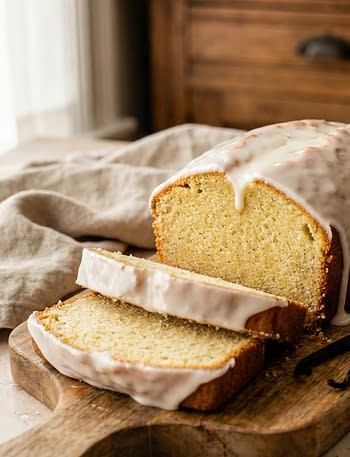 Vanilla Bean Pound Cake with Glaze