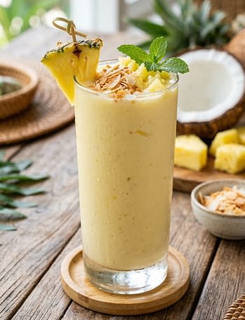 Tropical Pineapple Coconut Smoothie