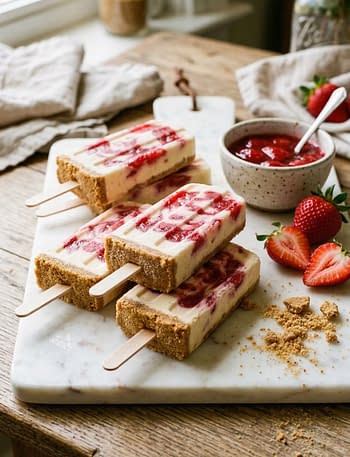 strawberry cheesecake ice cream bars