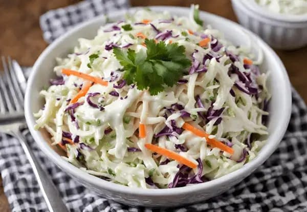 Lightened-up coleslaw with Greek Yogurt Dressing