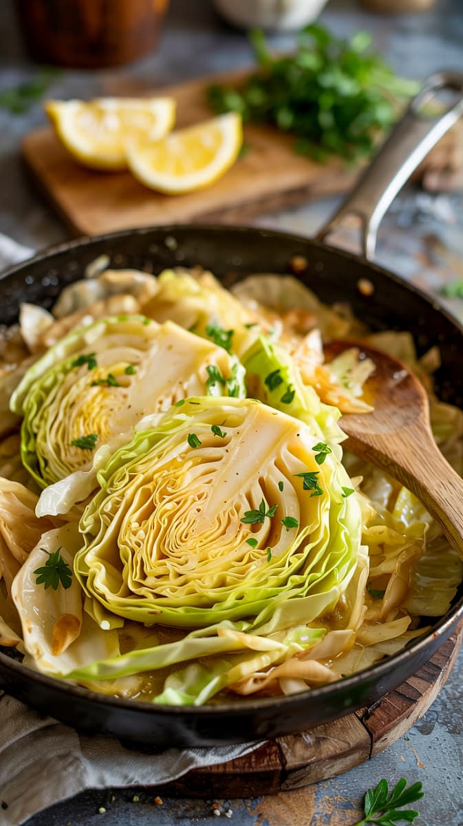 Garlic Butter Sautéed Cabbage Recipe - Petite Panini