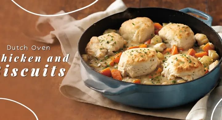 Dutch Oven Chicken and Biscuits