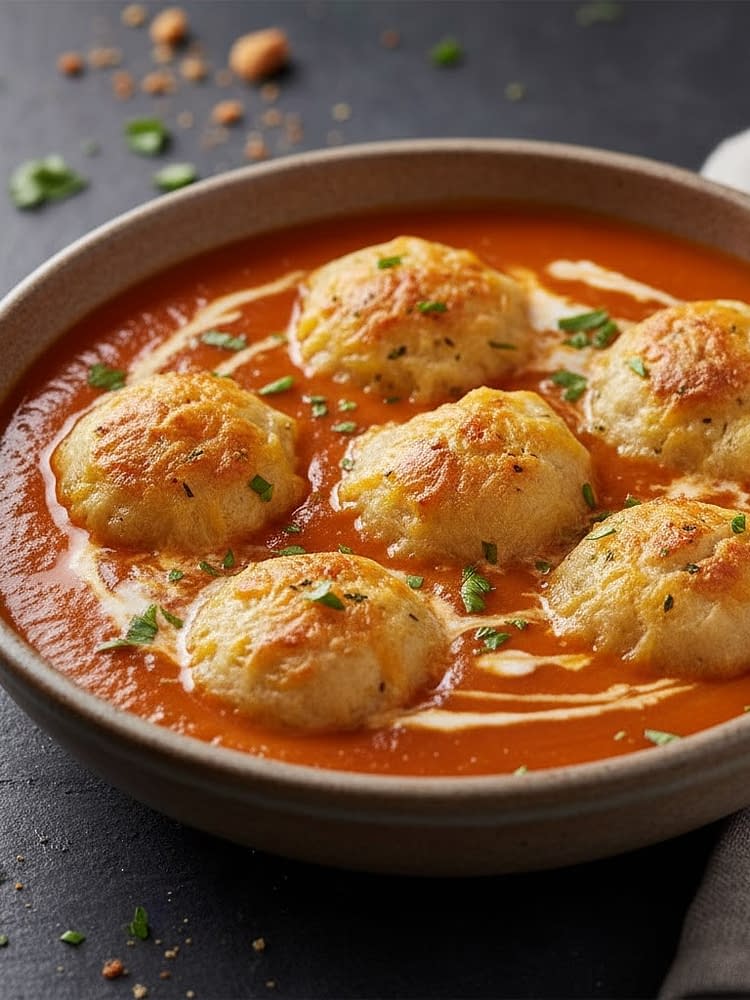 tomato soup with cheddar bay dumplings