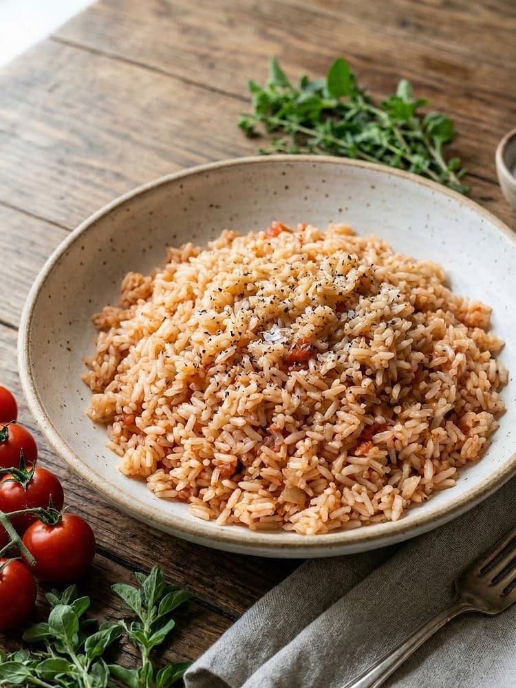 Tomato Basil Rice Pilaf