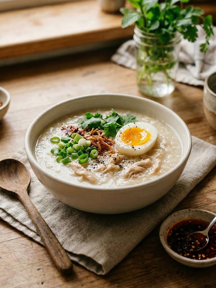 creamy Rice Porridge with Chicken