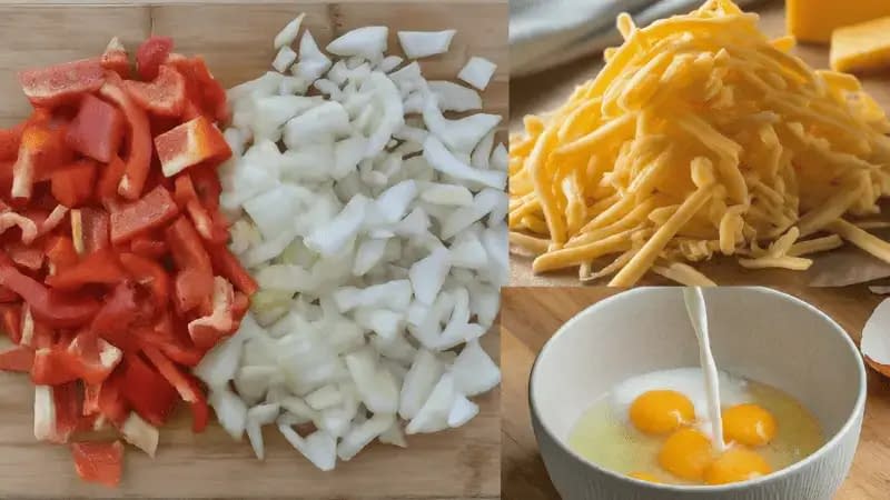 Ingredients for Dutch Oven Breakfast Casserole with Biscuits