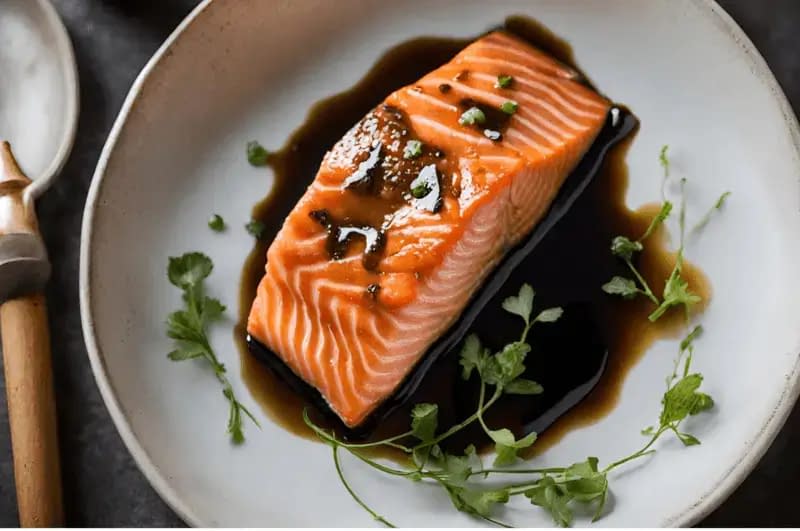 Searing the Salmon Tataki briefly