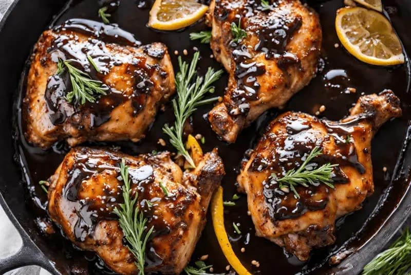Balsamic Glazed Chicken Thighs