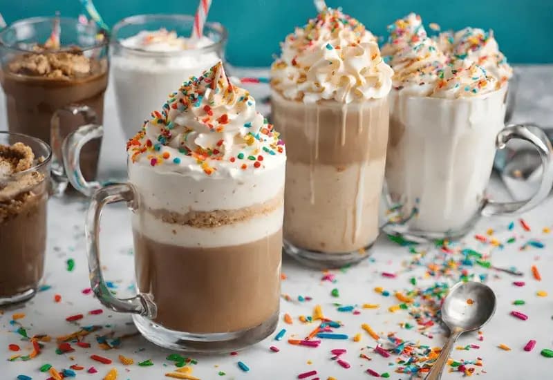Garnish options for Birthday Cake Latte Recipe