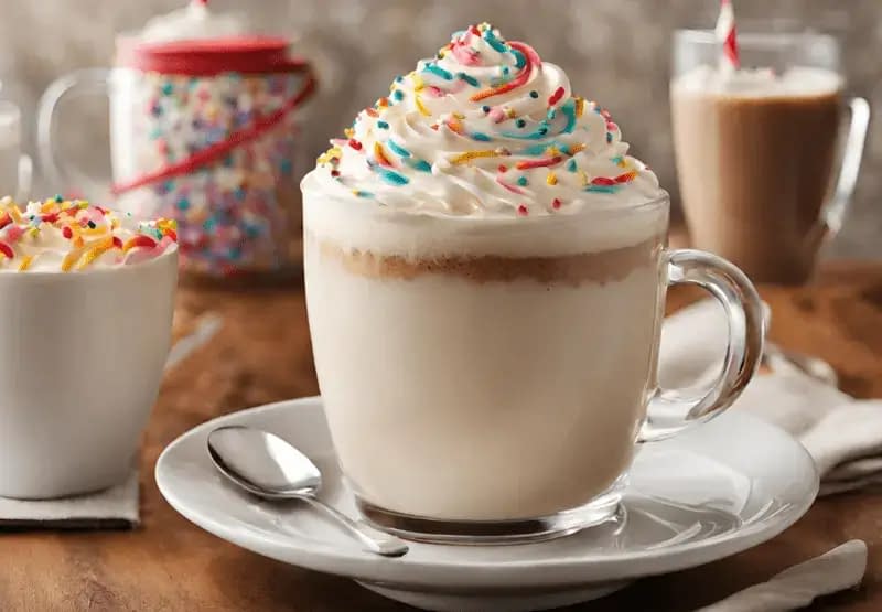 How to make this Birthday Cake Latte Recipe