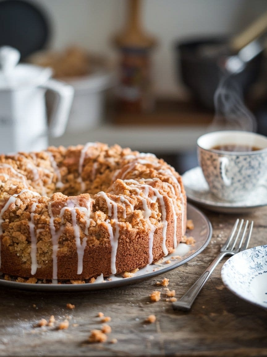 Coffee Cake with Streusel Topping Recipe - Petite Panini