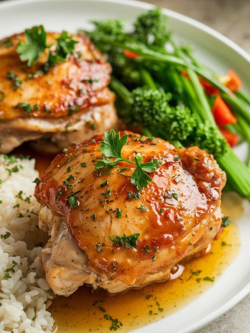 Honey Garlic Chicken Thighs Recipe - Petite Panini