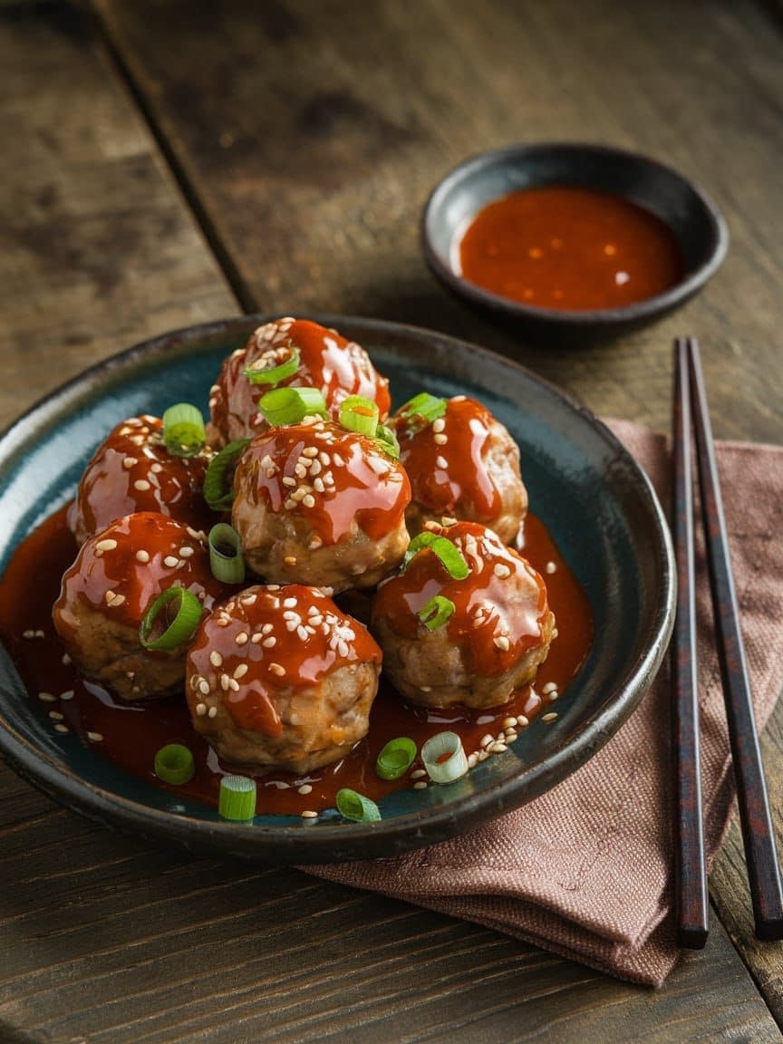 Sweet Chili Meatballs Recipe - Petite Panini