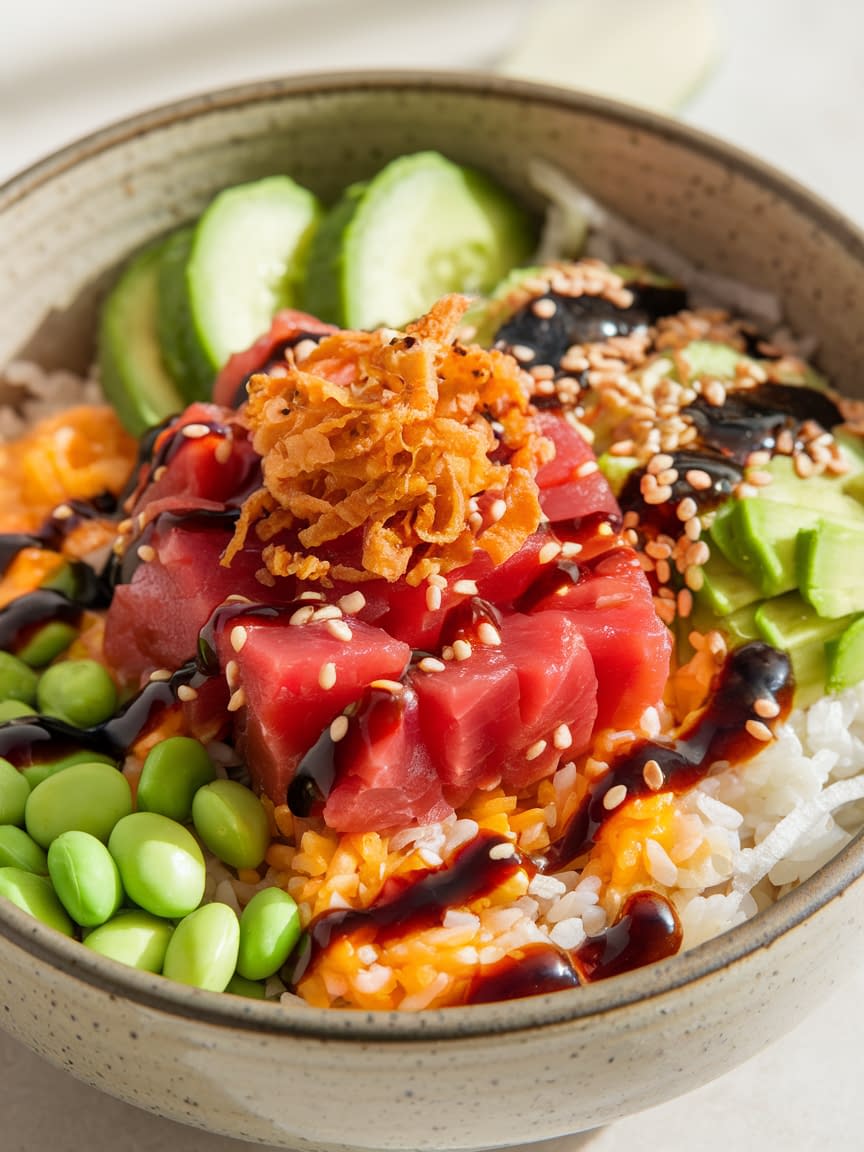 Spicy Tuna Poke Bowl - Petite Panini