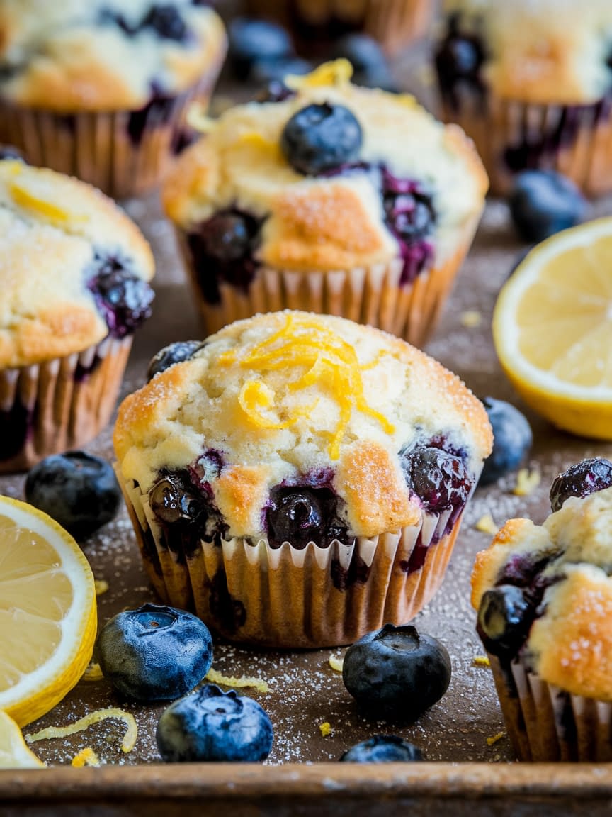 Lemon Blueberry Muffins - Petite Panini