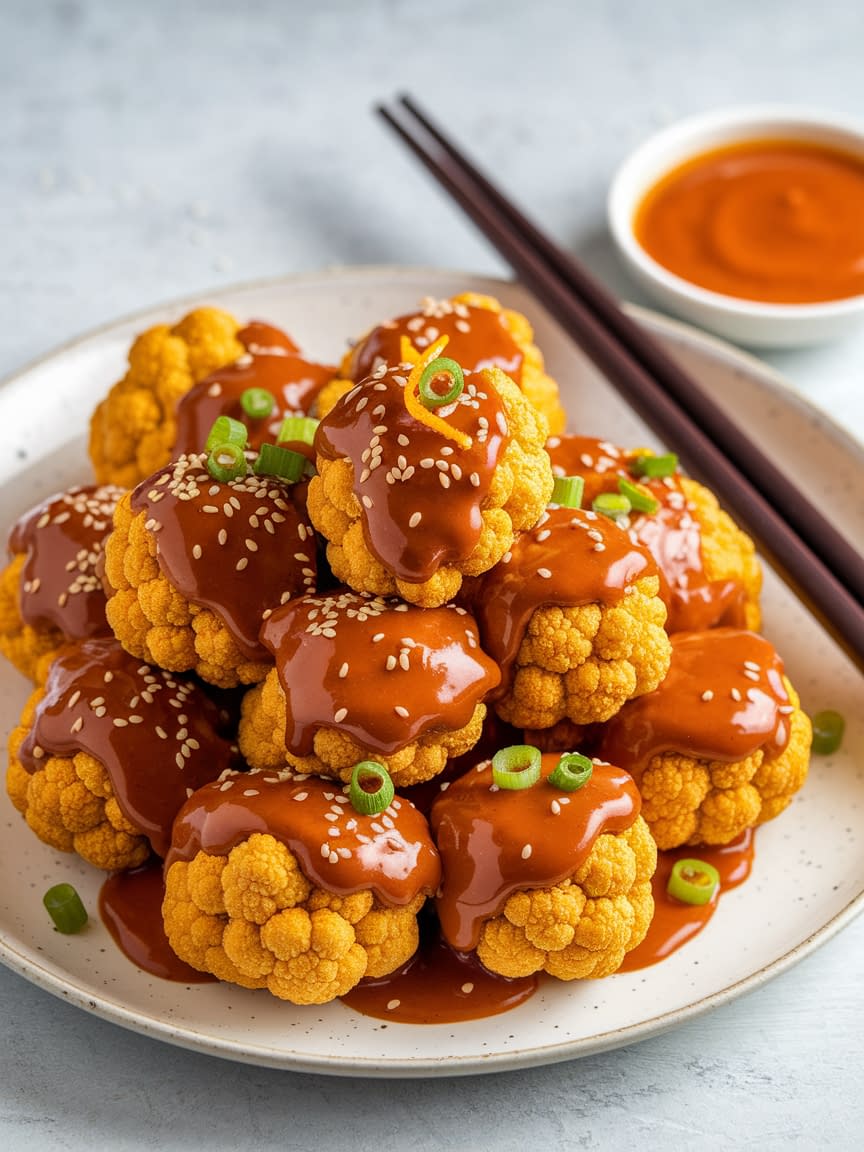 Crispy Orange Cauliflower Recipe - Petite Panini