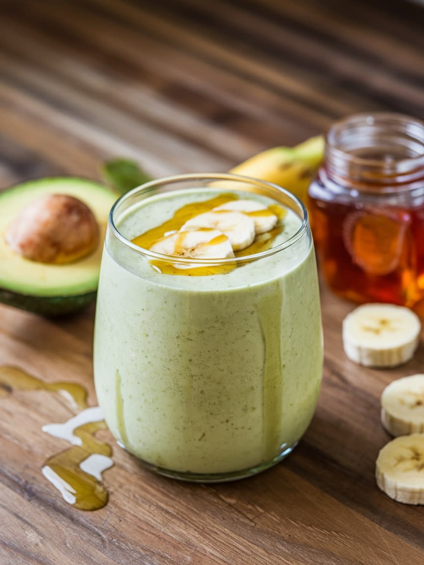 Avocado Banana Smoothie with Honey - Petite Panini