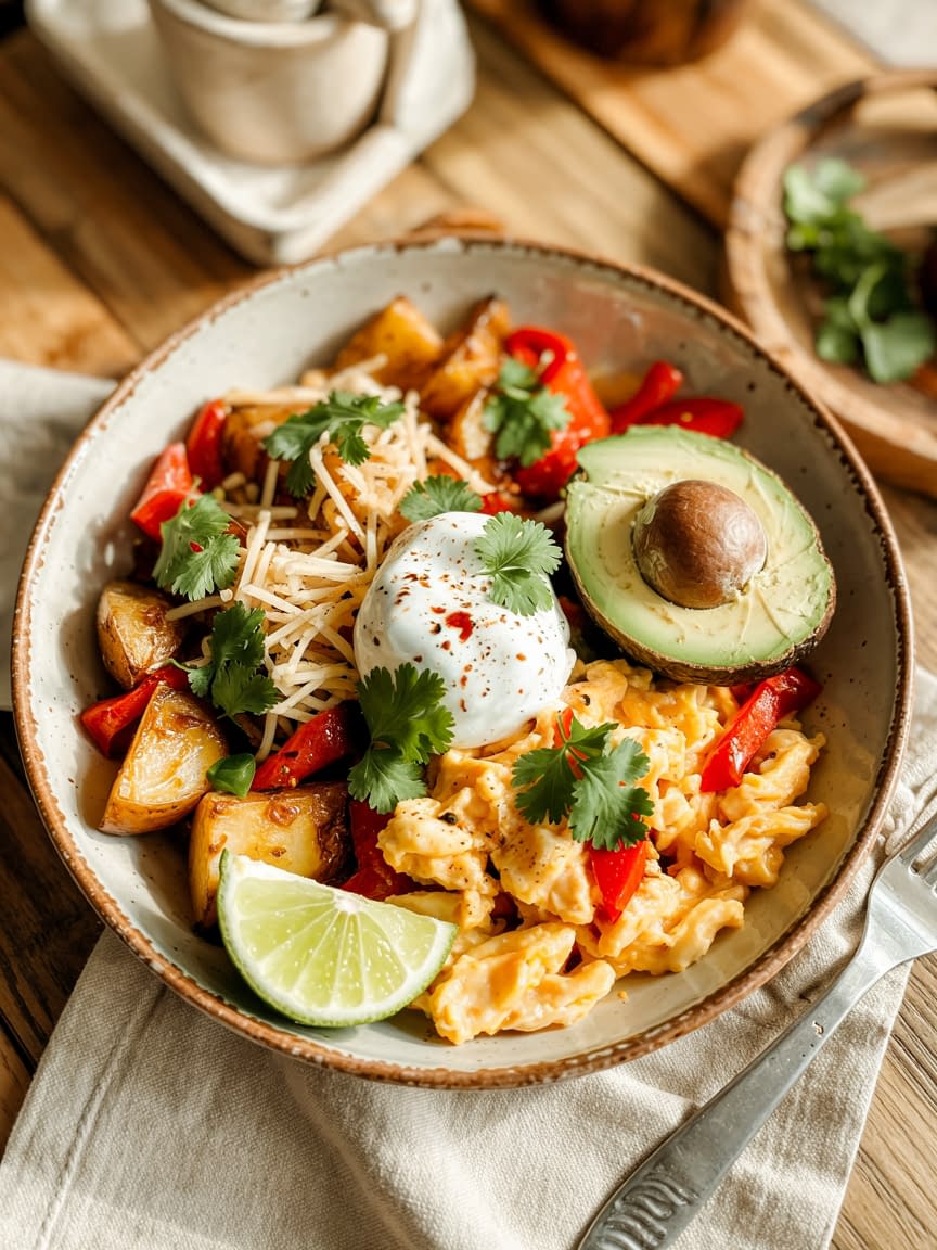 Breakfast Burrito Bowls Recipe - Petite Panini