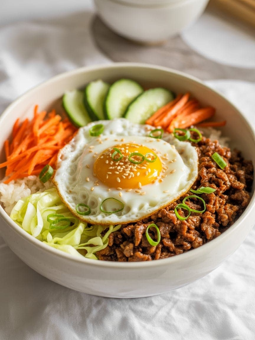 Korean Ground Beef Bowl Recipe - Petite Panini