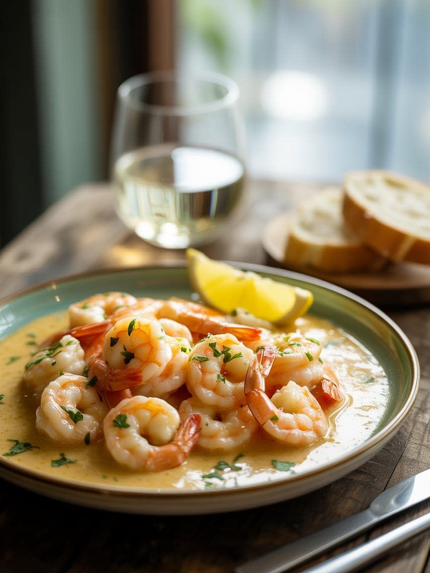 Easy Creamy Garlic Shrimp Recipe - Petite Panini