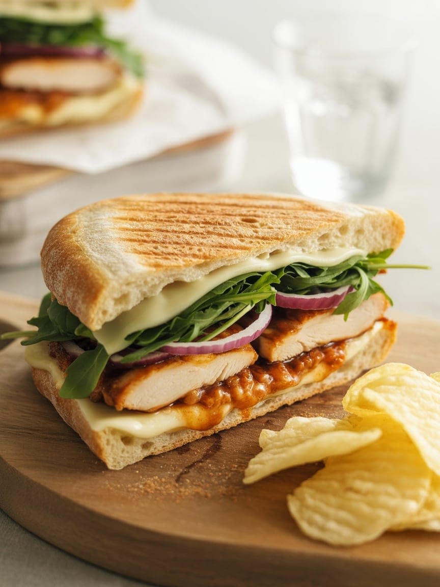 Honey-Glazed Chicken Panini with Arugula Recipe - Petite Panini