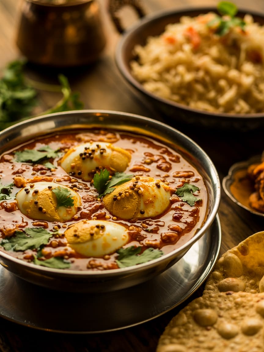 Egg Curry with Coconut & Mustard Seeds Recipe - Petite Panini
