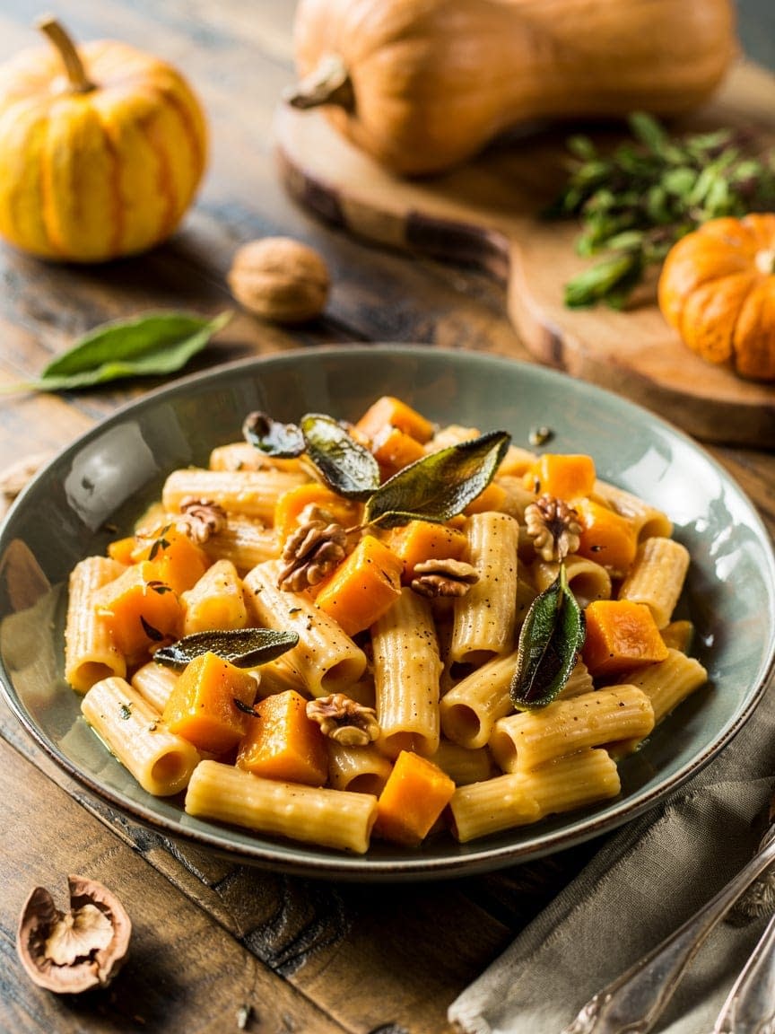 Butternut Squash Pasta with Brown Butter & Walnuts Recipe - Petite Panini