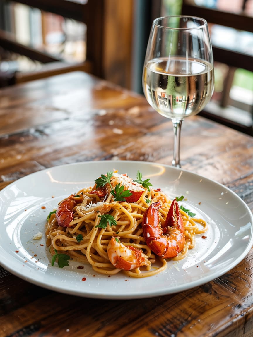 Creamy Lobster Linguine with Chili Flakes Recipe - Petite Panini