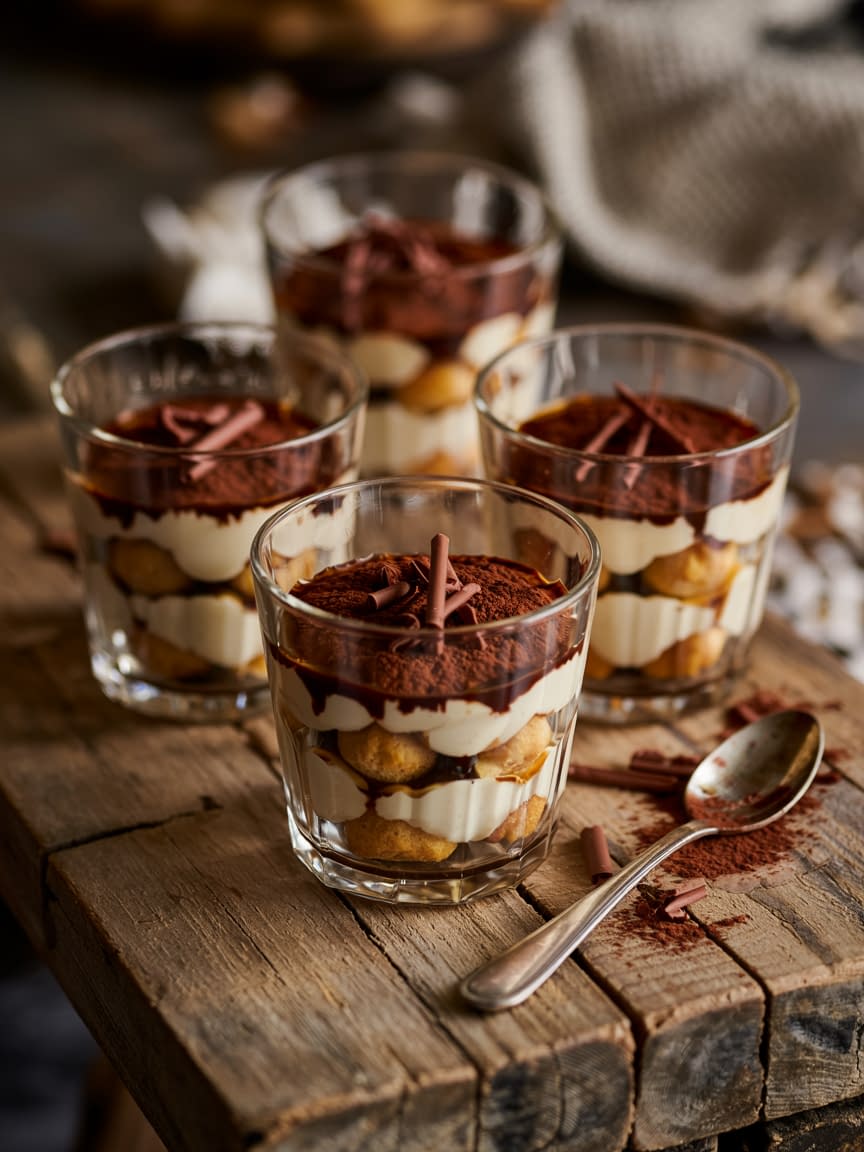 Mini Tiramisu Cups (No-Bake & Creamy) - Petite Panini