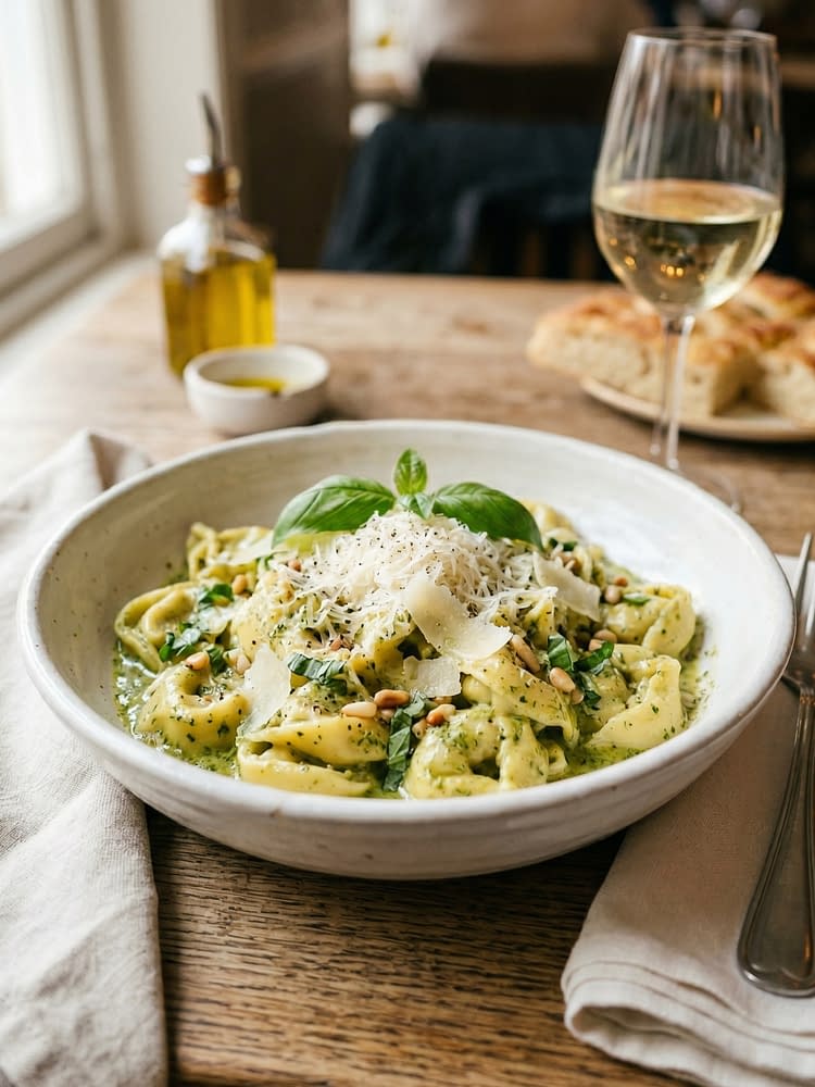 Italian Creamy Pesto Tortellini