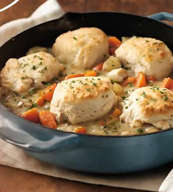 Dutch Oven Chicken and Biscuits