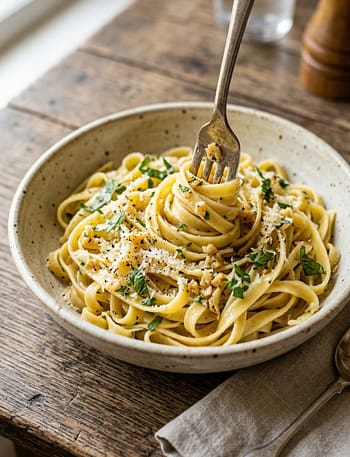 Buttered Noodles with Garlic Herbs