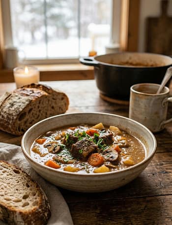 Slow Cooker Beef Mushroom Stew