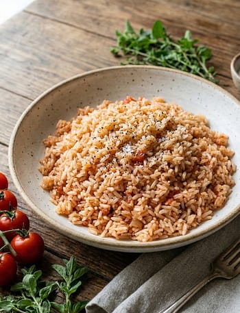 Tomato Basil Rice Pilaf