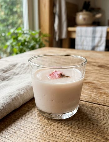 cream cherry blossom milk pudding