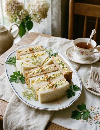 egg salad tea sandwiches
