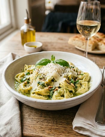 Italian Creamy Pesto Tortellini