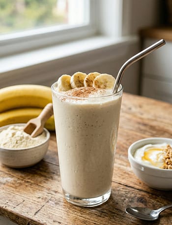 Recipe Creamy Vanilla Banana Protein Shake