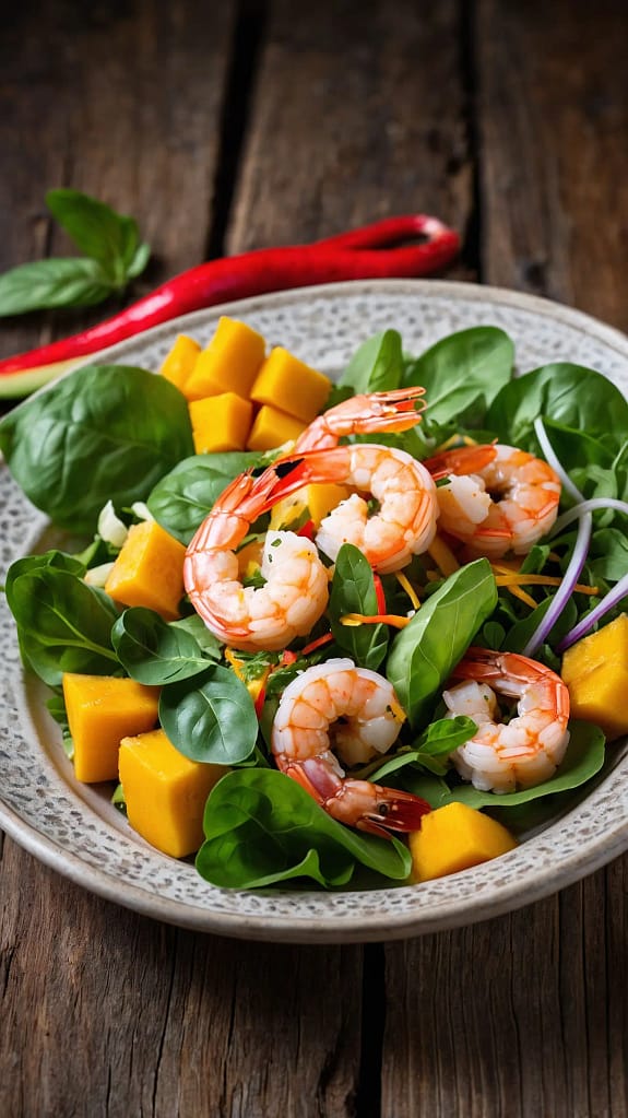 Leonardo Kino XL A bright summery plate of Thai mango shrimp s 1