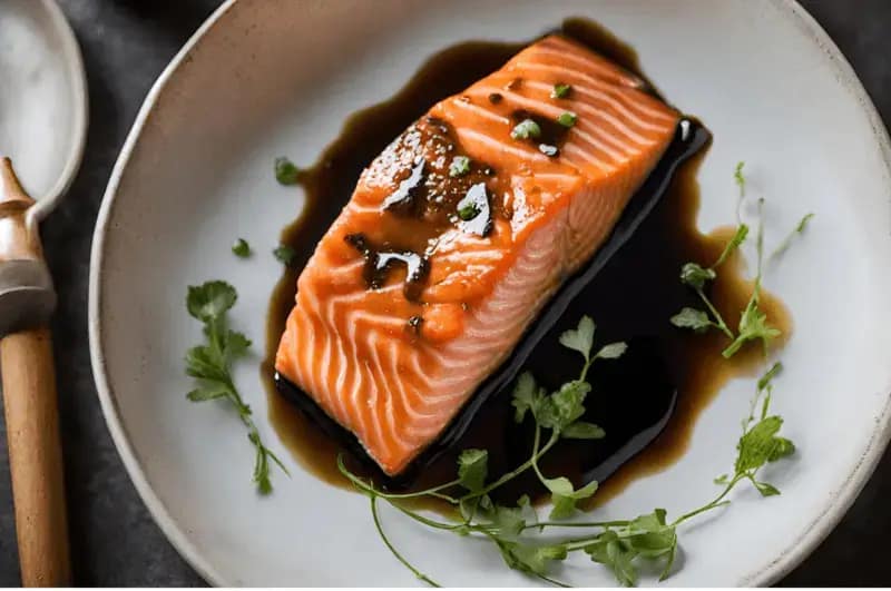 Searing the Salmon Tataki briefly